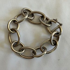 Sterling Silver Large Chain Bracelet